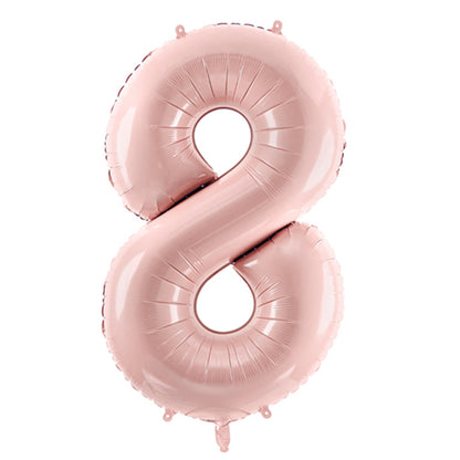 1 ballon XL - chiffre 8 - rose