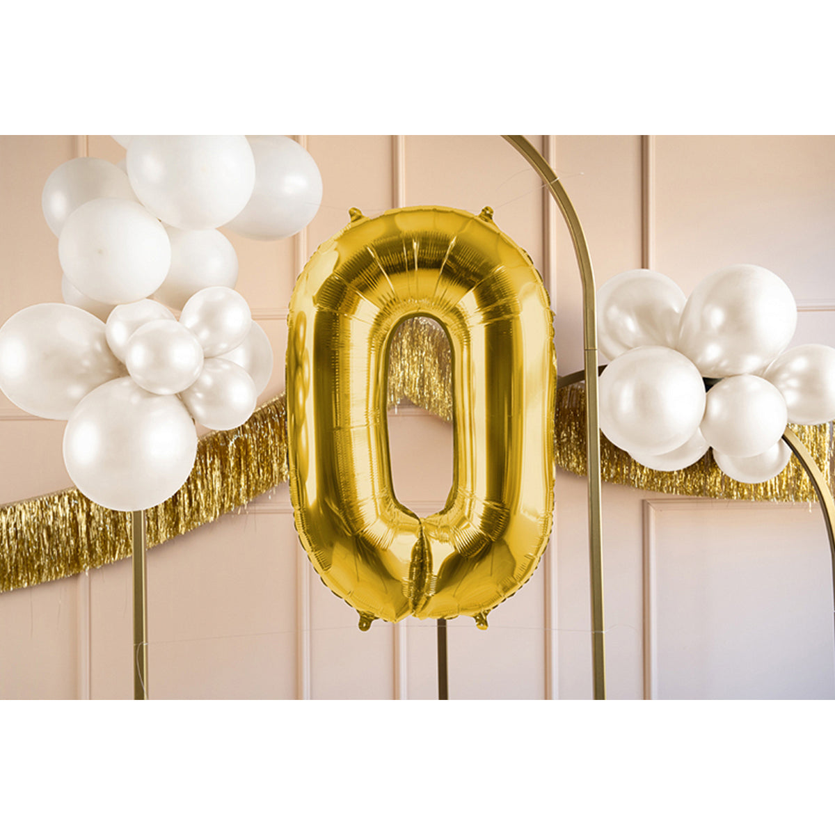 1 Ballon XL - Chiffre 0 - Or