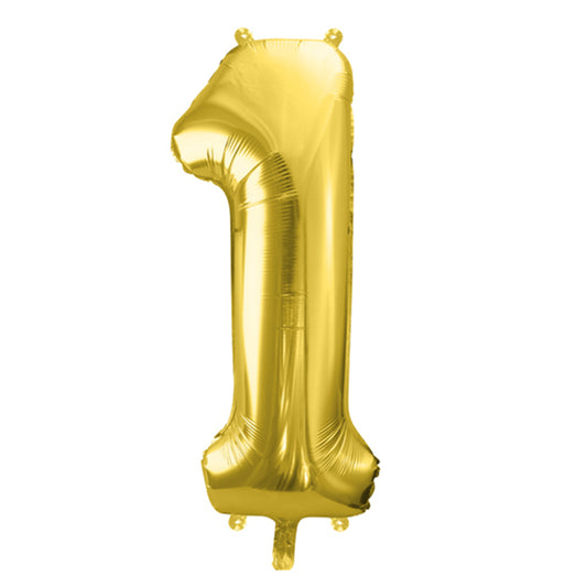 1 ballon XL – chiffre 1 – doré