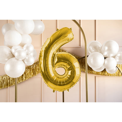 1 Ballon XL - Cijfer 6 - Goud
