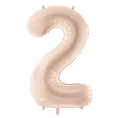 1 Ballon XL - Chiffre 2 - Beige foncé