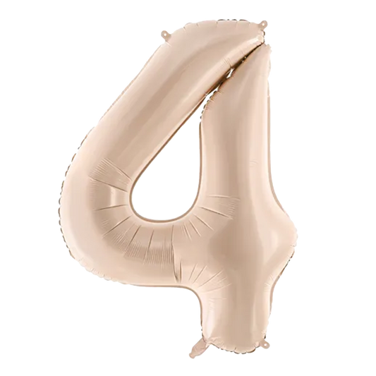 1 Ballon XL - Chiffre 4 - Beige foncé