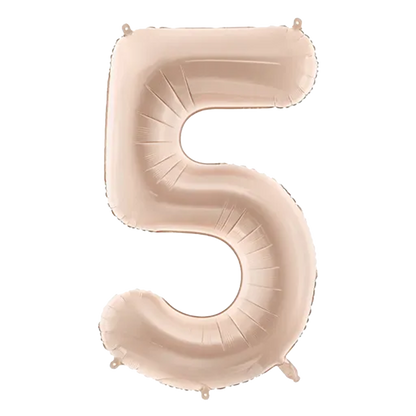 1 Ballon XL - Chiffre 5 - Beige foncé