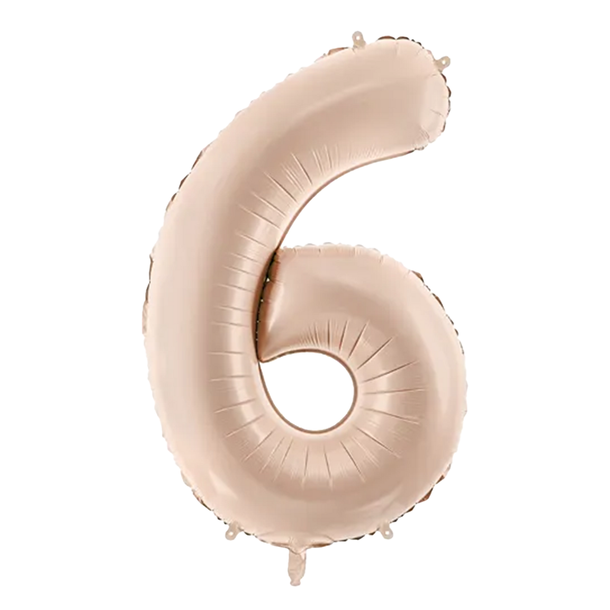 1 Ballon XL - Chiffre 6 - Beige foncé