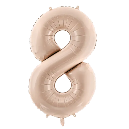 1 Ballon XL - Chiffre 8 - Beige foncé