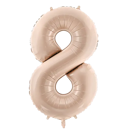 1 Ballon XL - Chiffre 8 - Beige foncé