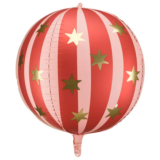 1 Ballon sphérique XL - Starry ball rouge
