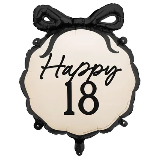 1 Ballon - Verjaardag Strik 18