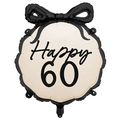 1 Ballon - Verjaardag Strik 60