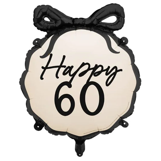 1 Ballon - Verjaardag Strik 60