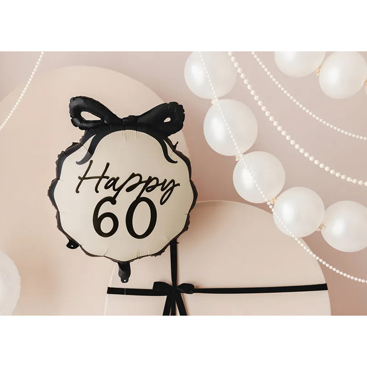 1 Ballon - Verjaardag Strik 60