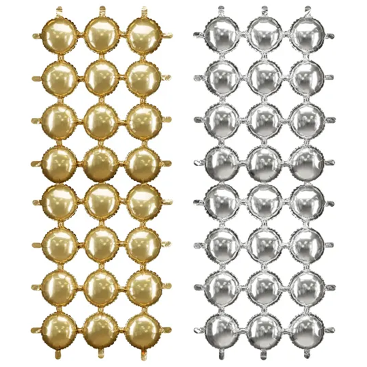 1 Ballon Aluminium Décoration - Or - Argent 78x107cm