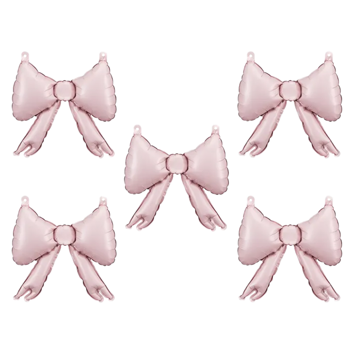 5 ballons aluminium en forme d'arc pour guirlande - Rose poudré