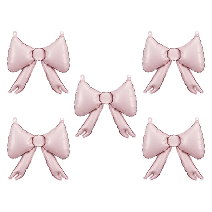 5 ballons aluminium en forme d'arc pour guirlande - Rose poudré