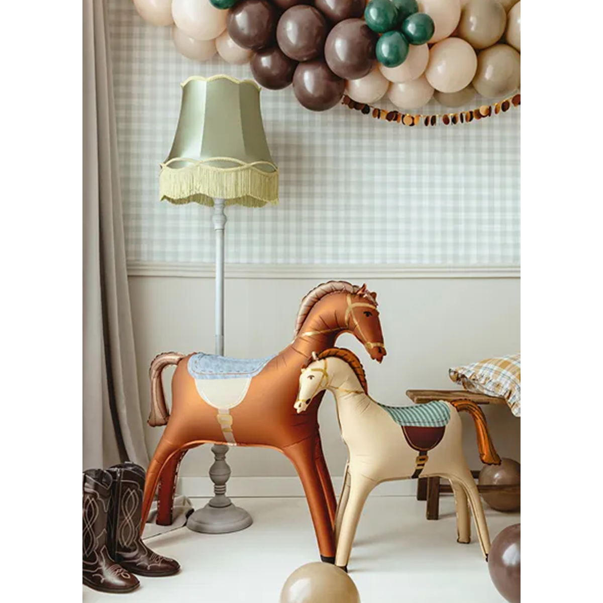 1 Staande Ballon XXL - Paard - Bruin
