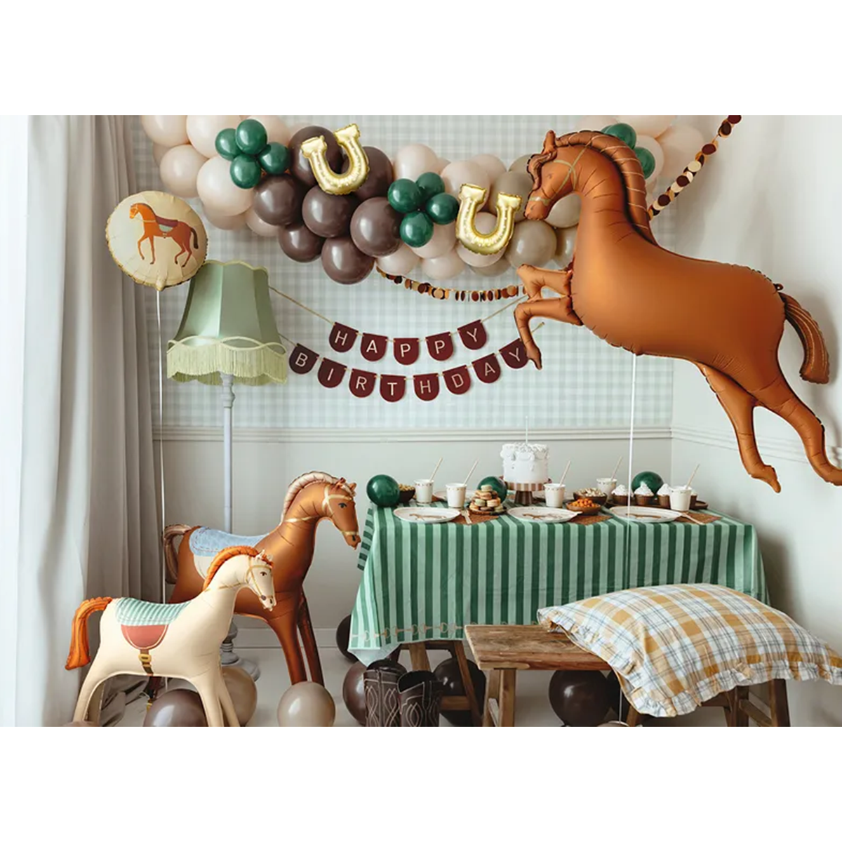1 Staande ballon - Paard - Wit