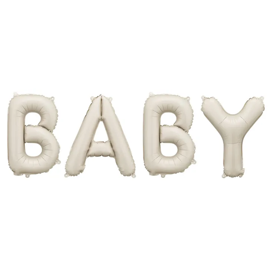 1 ballon - Inscription - Bébé - Beige
