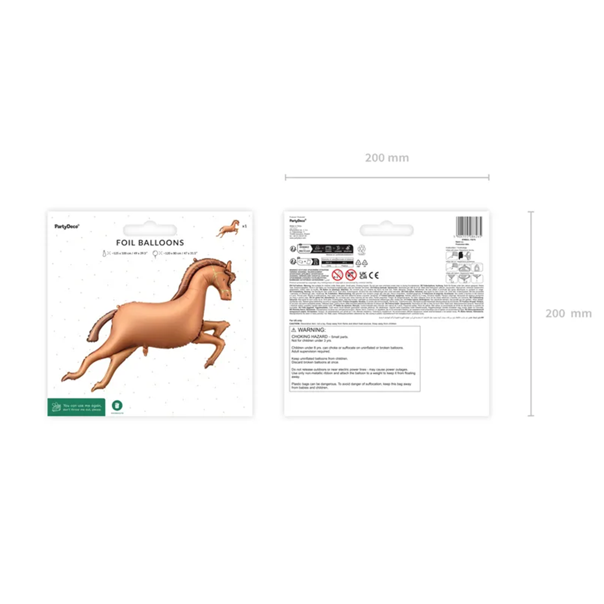 1 Ballon XXL - Cheval - Marron