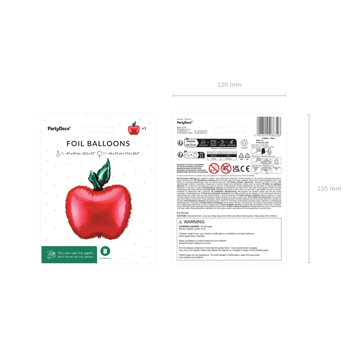 1 ballon - pomme