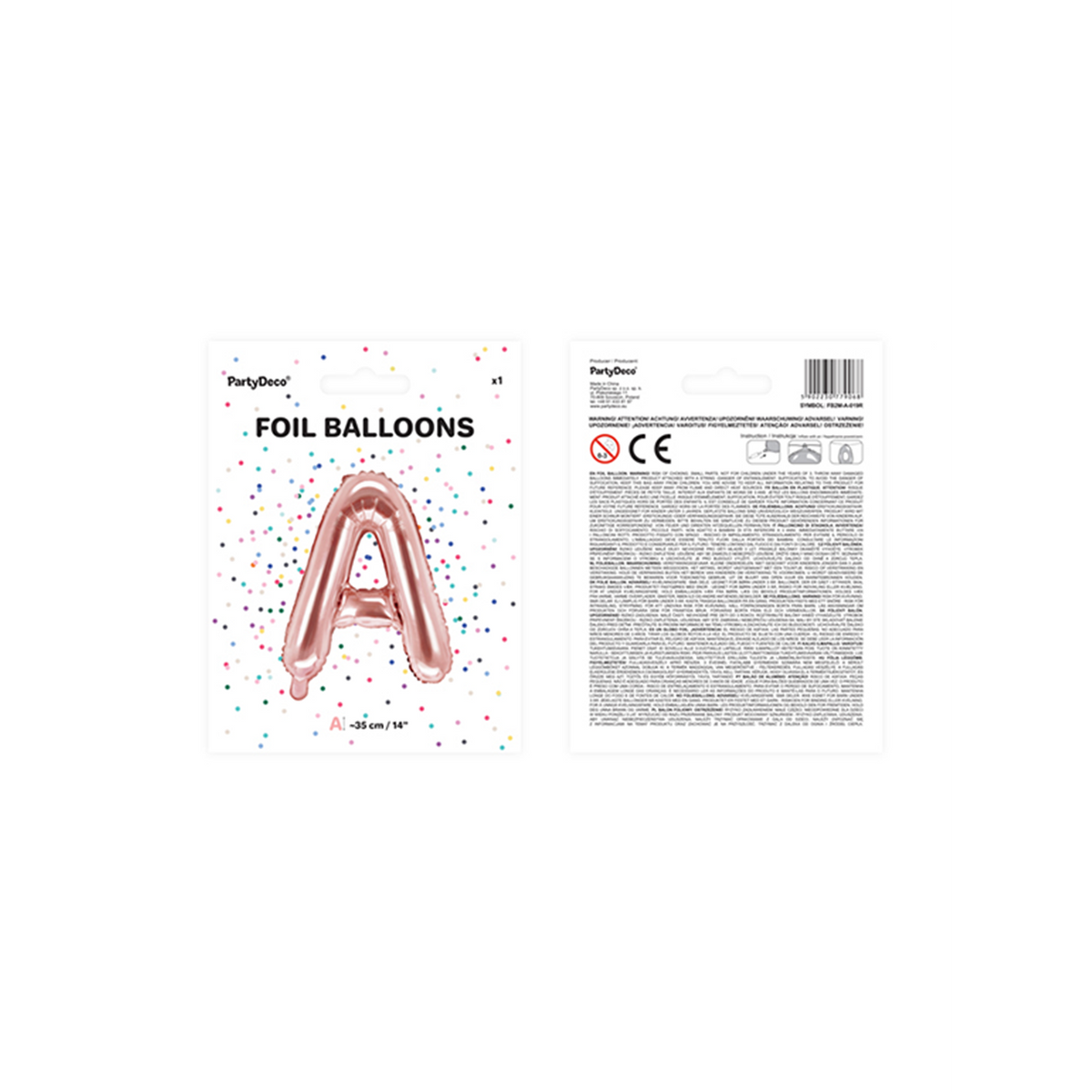 1 Ballon XS - Letter A - Roségoud