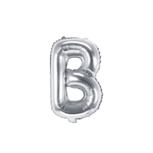 1 Ballon XS - Letter B - Zilver