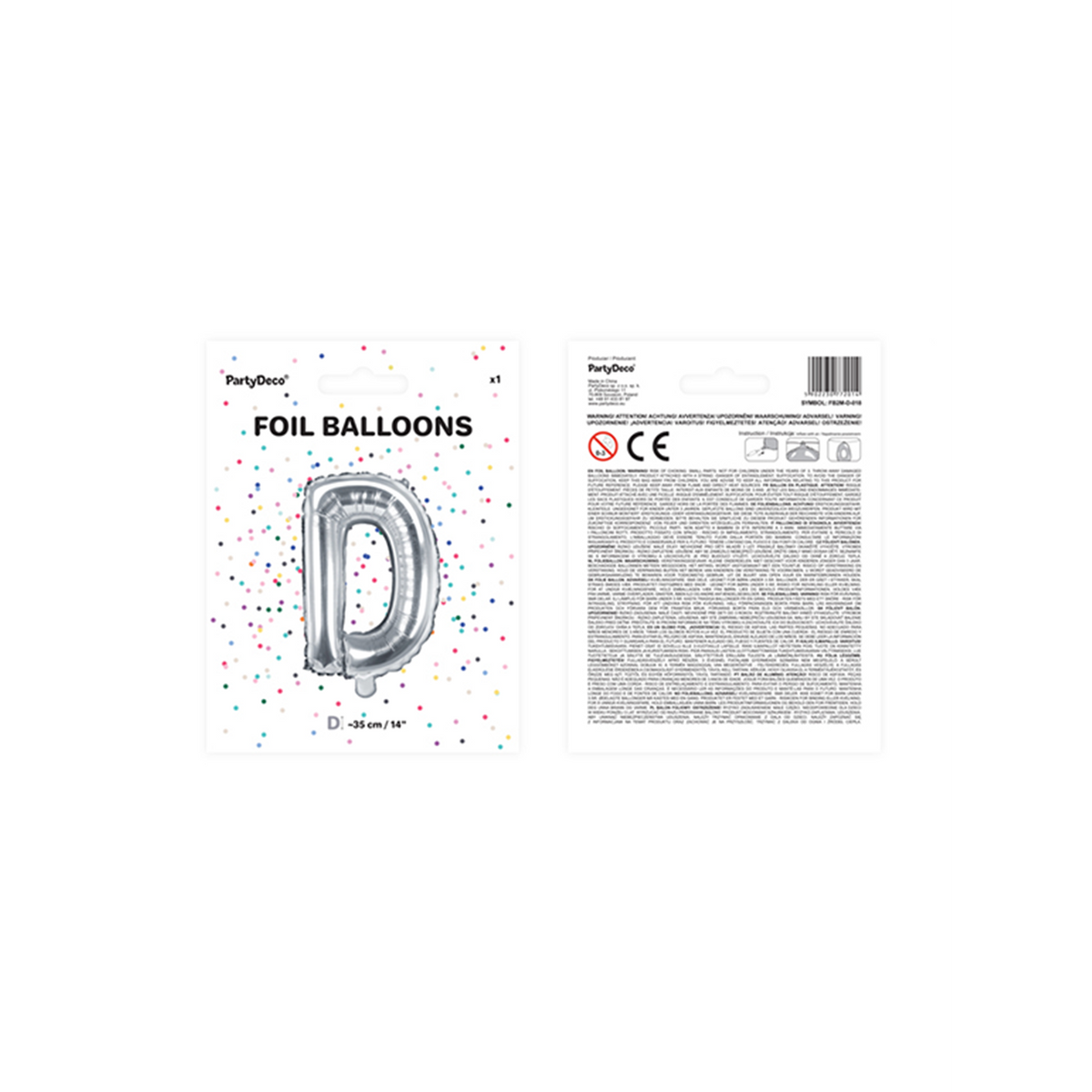 1 Ballon XS - Lettre D - Argent
