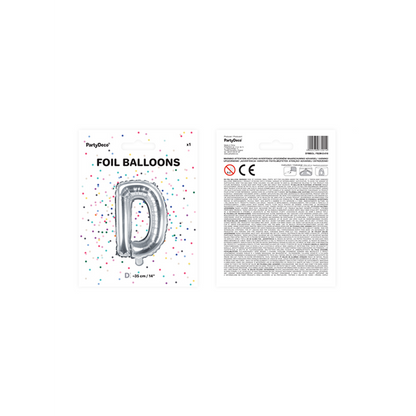 1 Ballon XS - Lettre D - Argent