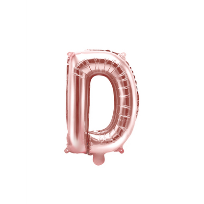 1 ballon XS - Letter D - Rosegoud