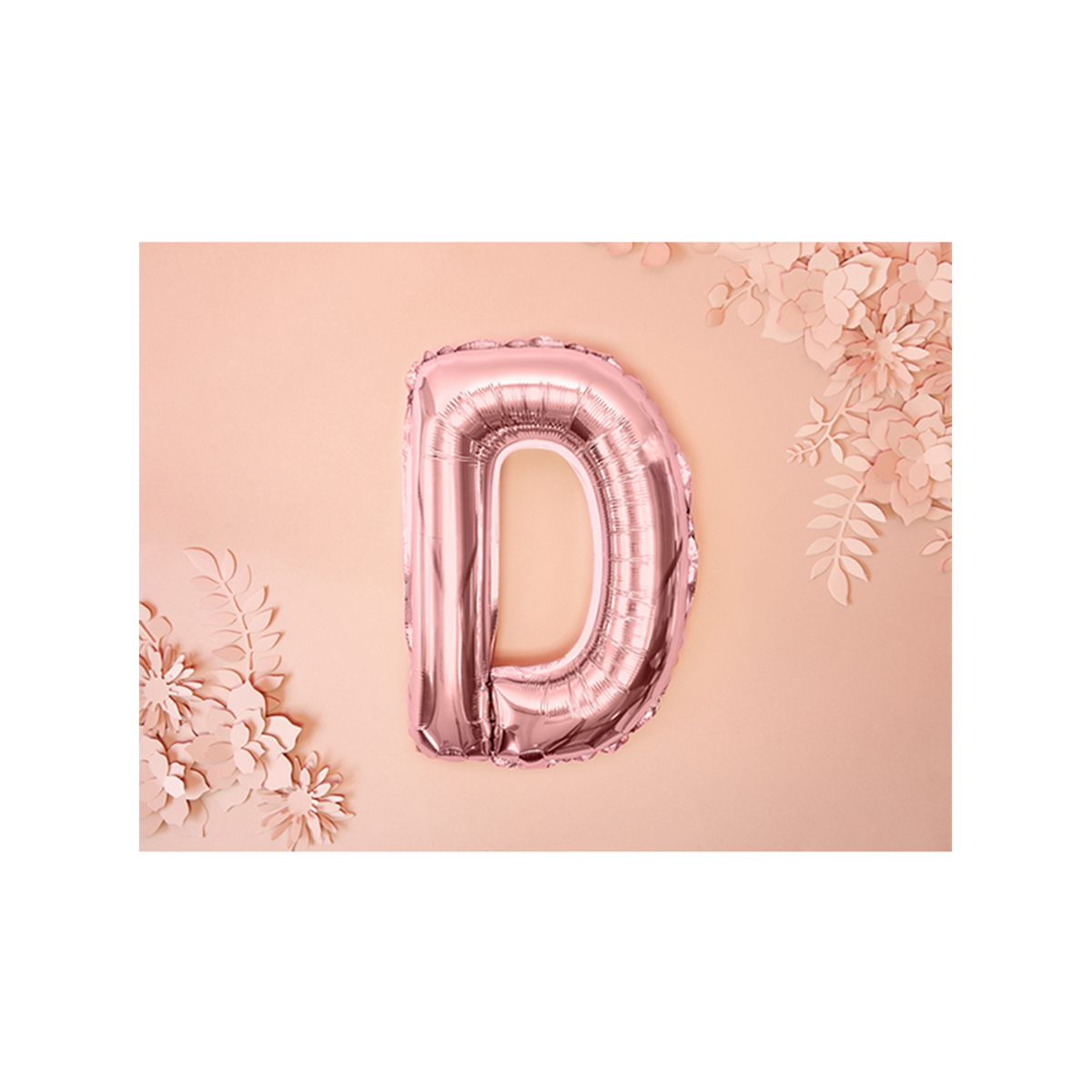 1 ballon XS - Letter D - Rosegoud