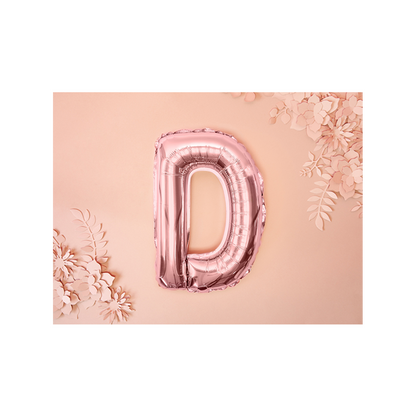 1 ballon XS - Letter D - Rosegoud