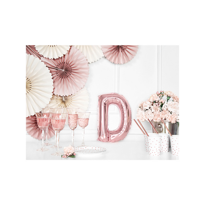 1 ballon XS - Letter D - Rosegoud