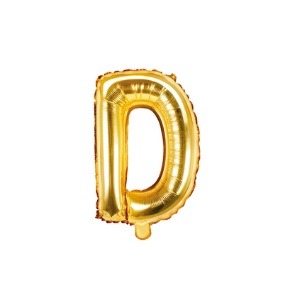 1 ballon XS - letter D - goud