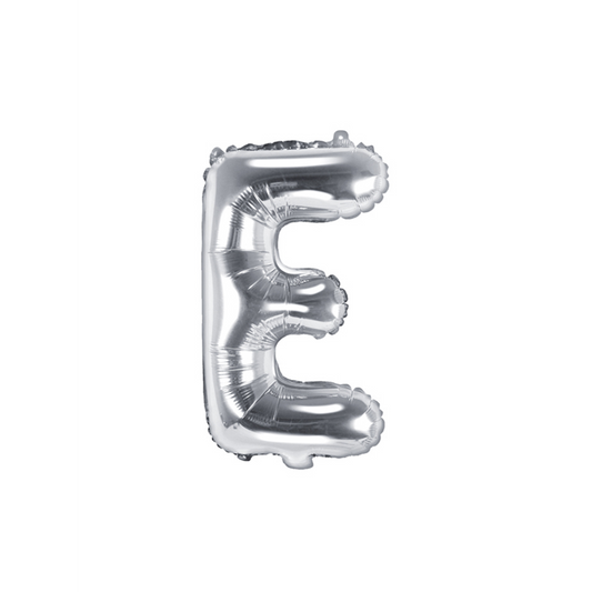 1 ballon XS - Letter E - Zilver