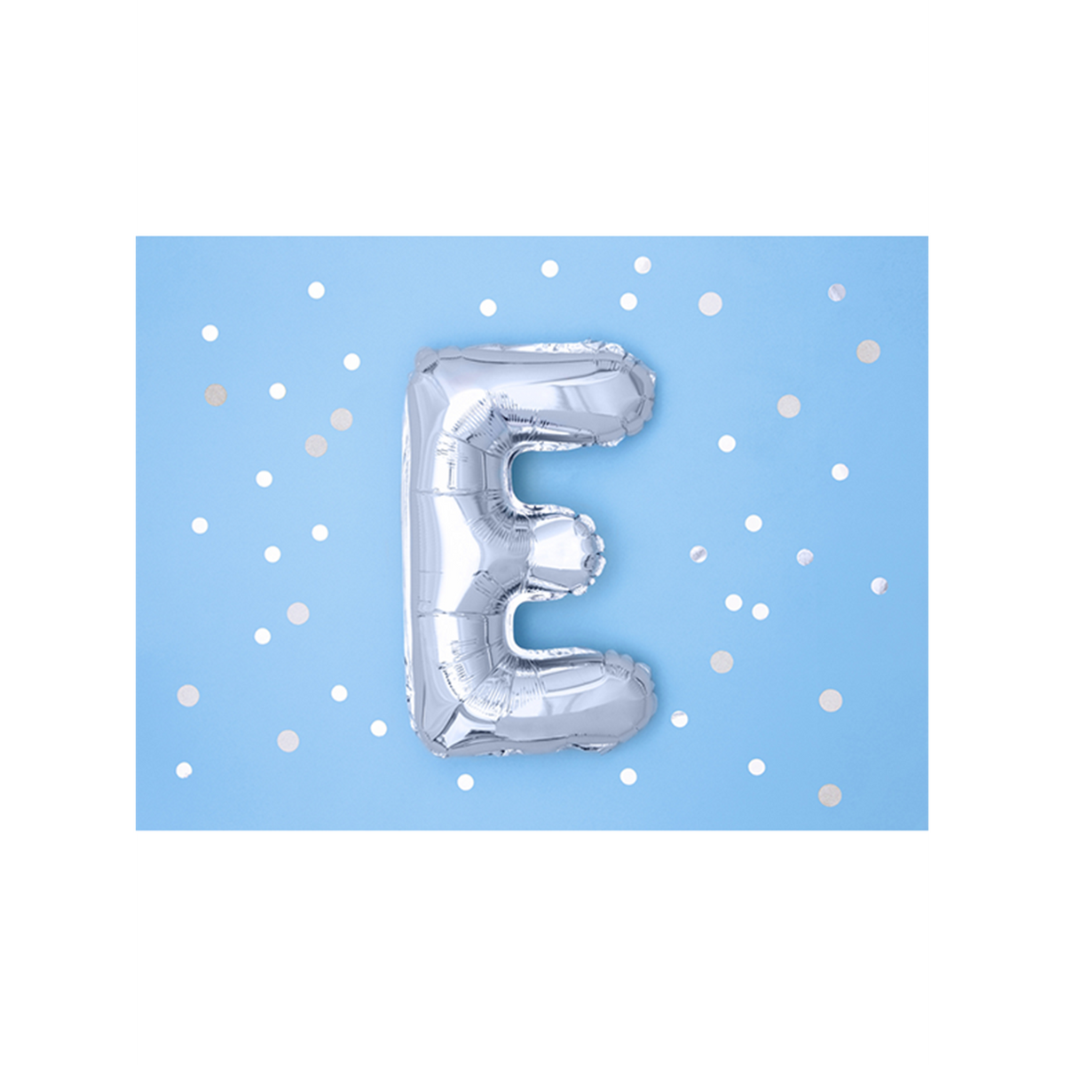 1 ballon XS - Letter E - Zilver