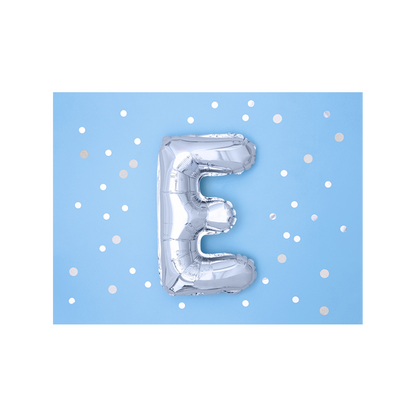 1 ballon XS - Letter E - Zilver