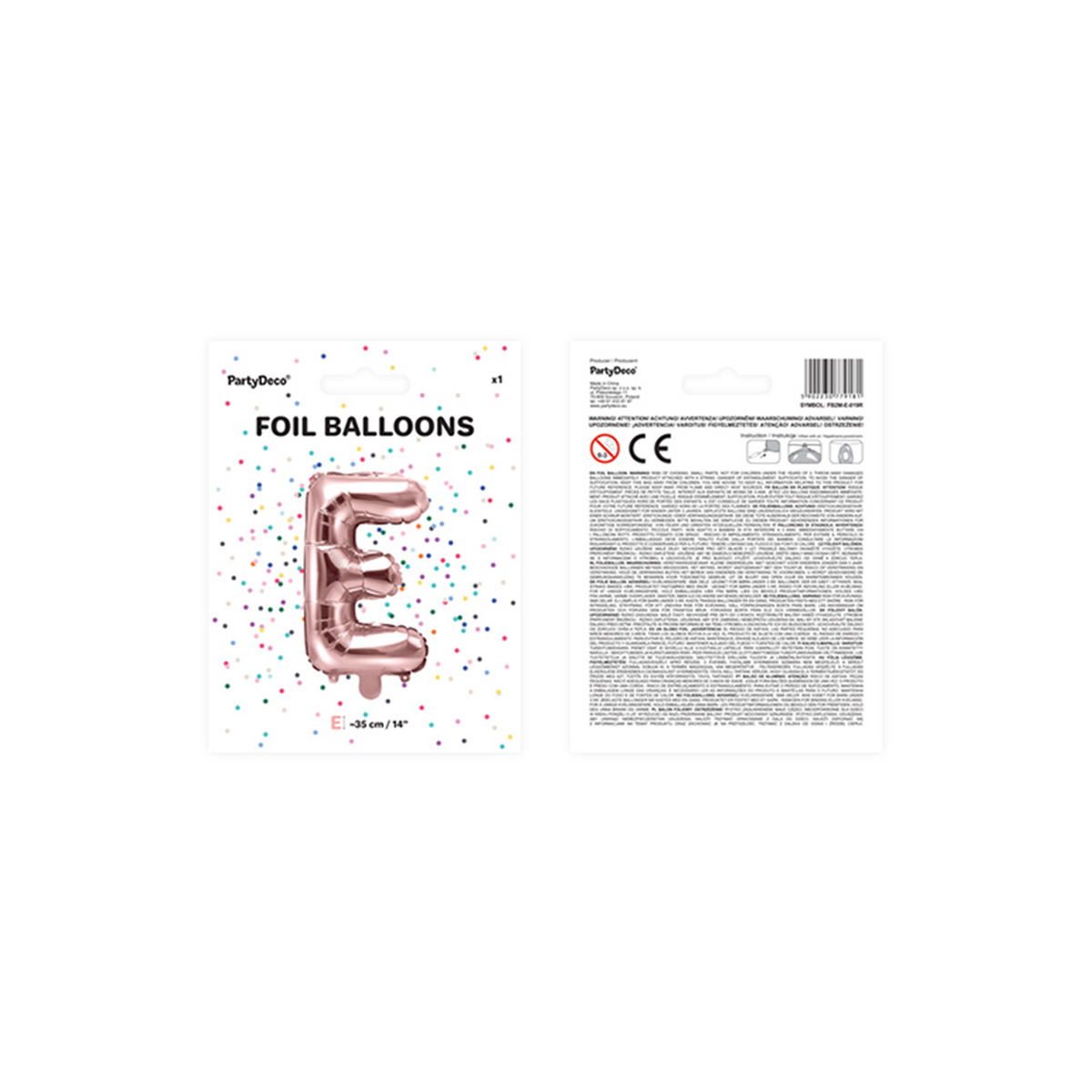 1 Ballon XS - Letter E - Roségoud