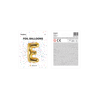 1 Ballon XS - Lettre E - Or