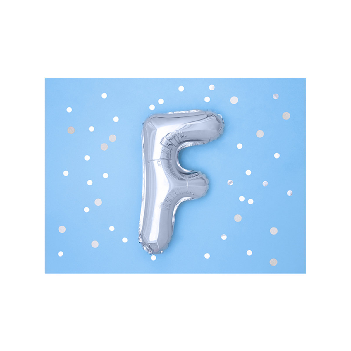 1 Ballon XS - Lettre F - Argenté