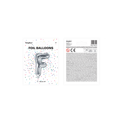 1 Ballon XS - Lettre F - Argenté
