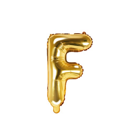 1 Ballon XS - Letter F - Goud