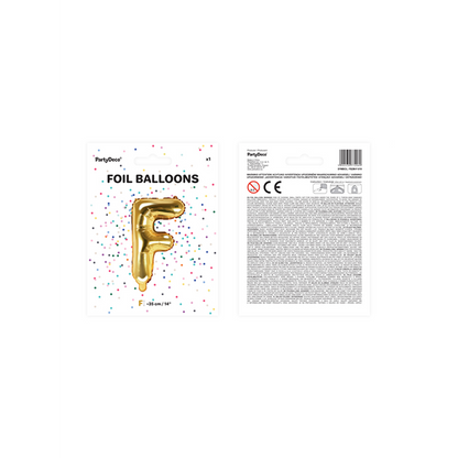 1 Ballon XS - Lettre F - Or