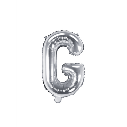1 ballon XS - letter G - zilver