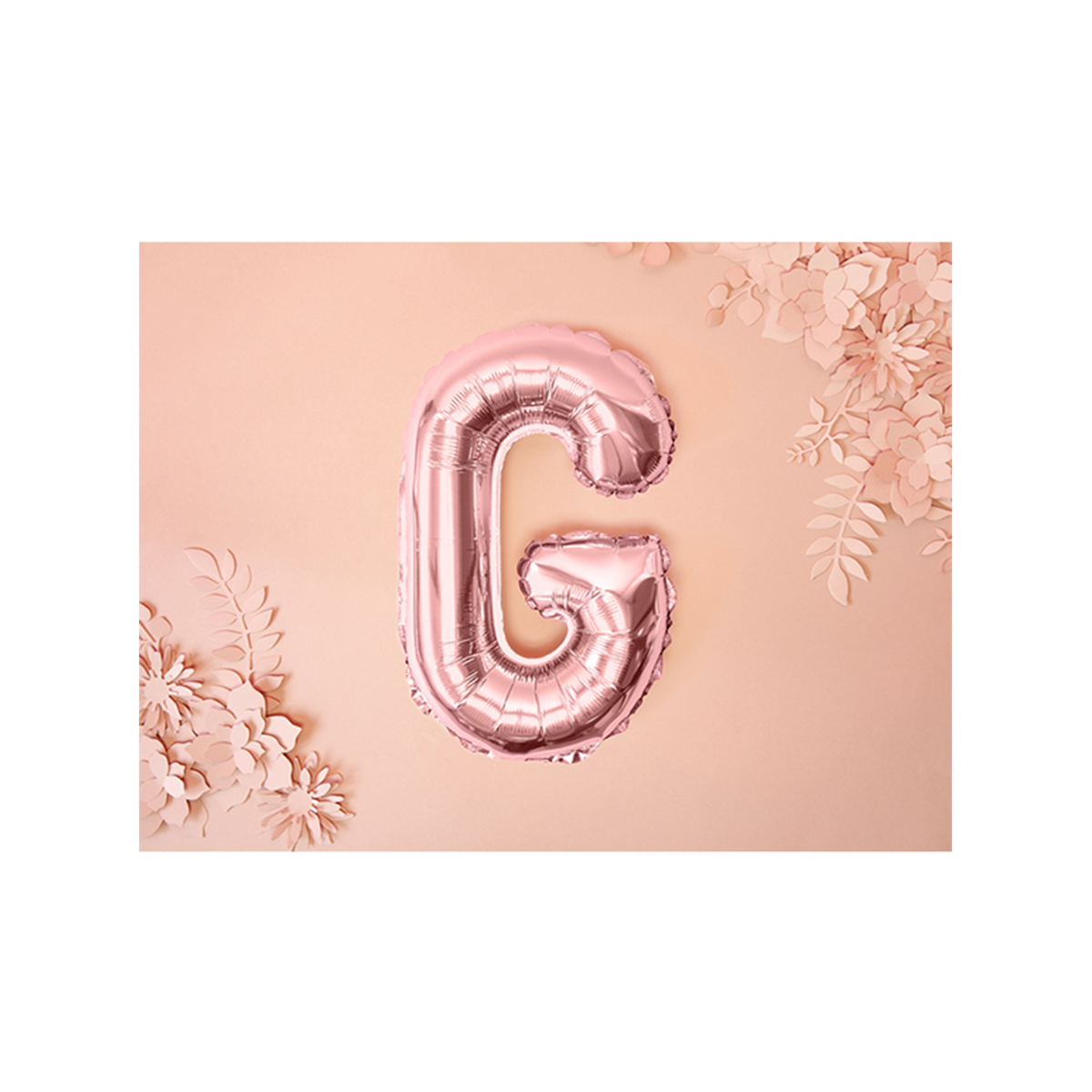 1 ballon XS - letter G - roségoud