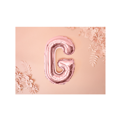 1 ballon XS - letter G - roségoud