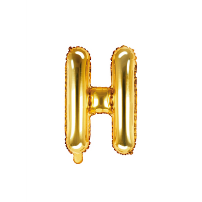 1 Ballon XS - Letter H - Goud