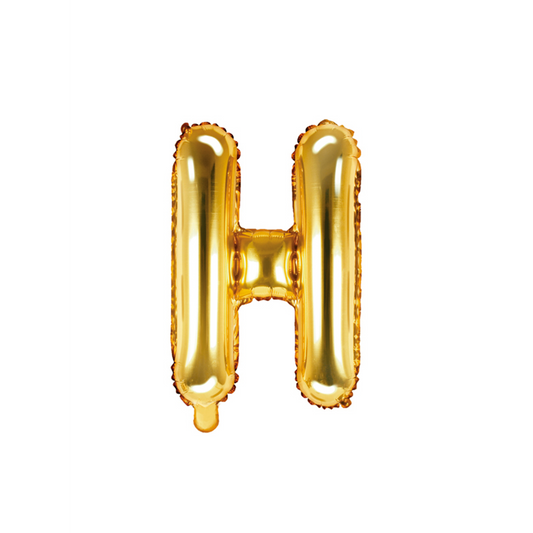1 Ballon XS - Letter H - Goud
