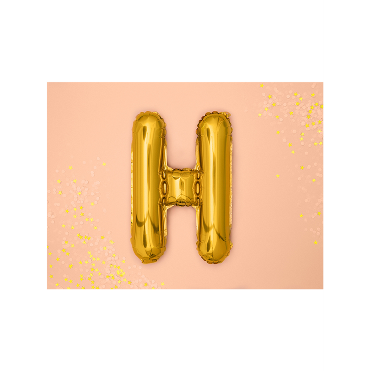 1 Ballon XS - Letter H - Goud