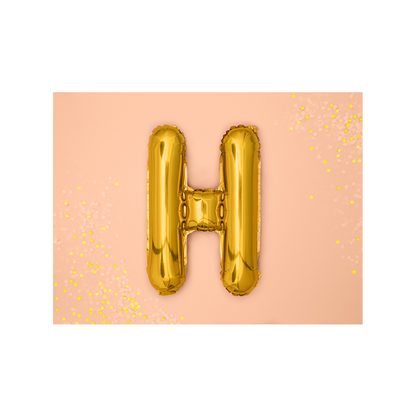 1 Ballon XS - Letter H - Goud