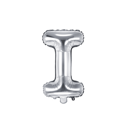 1 ballon XS - Letter I - Zilver