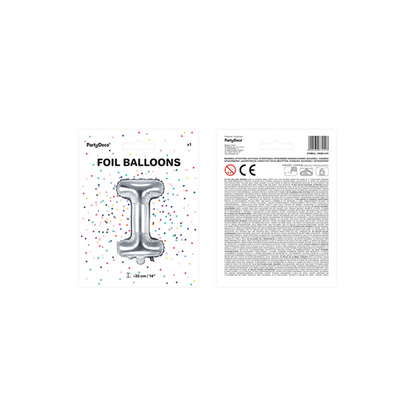 1 ballon XS - Lettre I - Argent